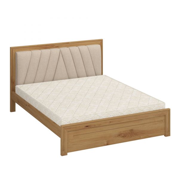 Двоспальне ліжко Mebigrand Торонто Т2 Горіх світлий + Аляска 01 180х200 см (DMBG-1238)