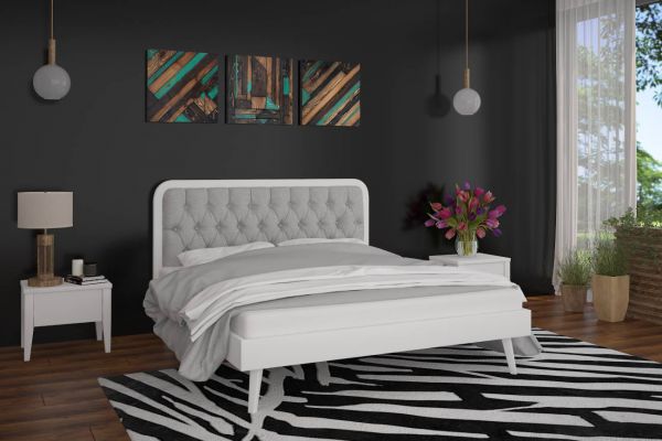 Полуторне ліжко Mebigrand Токіо Білий + Аляска 08 120х200 см (DMBG-1371)