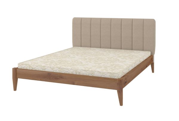 Двоспальне ліжко Mebigrand Лондон ДК Горіх світлий + Аляска 23 180х200 см (DMBG-1463)