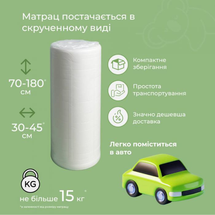 Матрац ортопедичний ТМ Ismart Koala Nimbus 80х200 см безпружинний