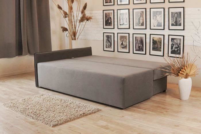 Кутовий диван ортопедичний iSmart MORRO Maxi єврокнижка 205x149 см (матрац Bonel) графіт Laura 15